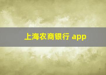 上海农商银行 app